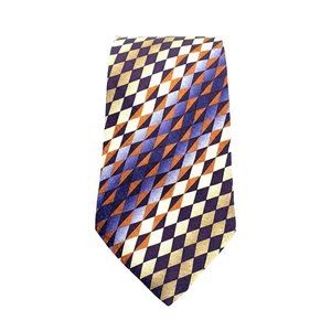 Z Inc Mens Dress Tie Business Suit Accessory Brown Blue Office Work